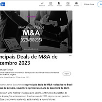 Principais Deals de M&A de Dezembro 2023